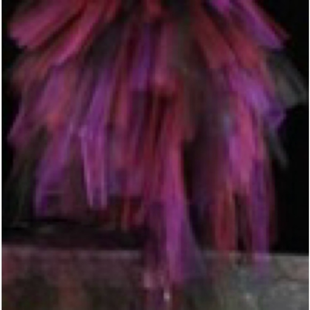 Burlesque Gothic Tulle Bustle Skirt – Red, Purple & Black | Tie On 1/2 Skirt